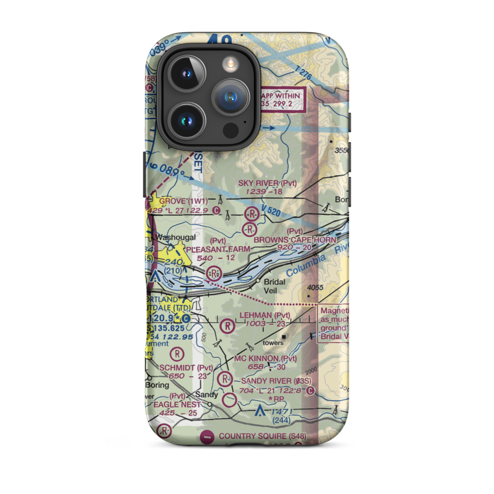 Brown's Cape Horn Airport (4WA1) VFR Sectional  Tough iPhone Case iPhone 16 Pro Max model shown