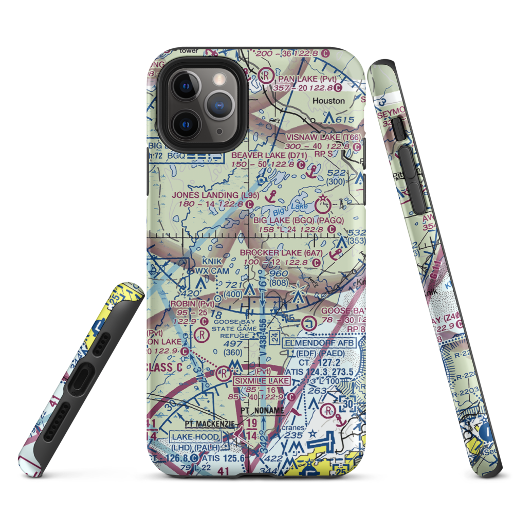 Brown's Homestead Airport (95AK) VFR Sectional  Tough iPhone Case iPhone 11 Pro Max model shown