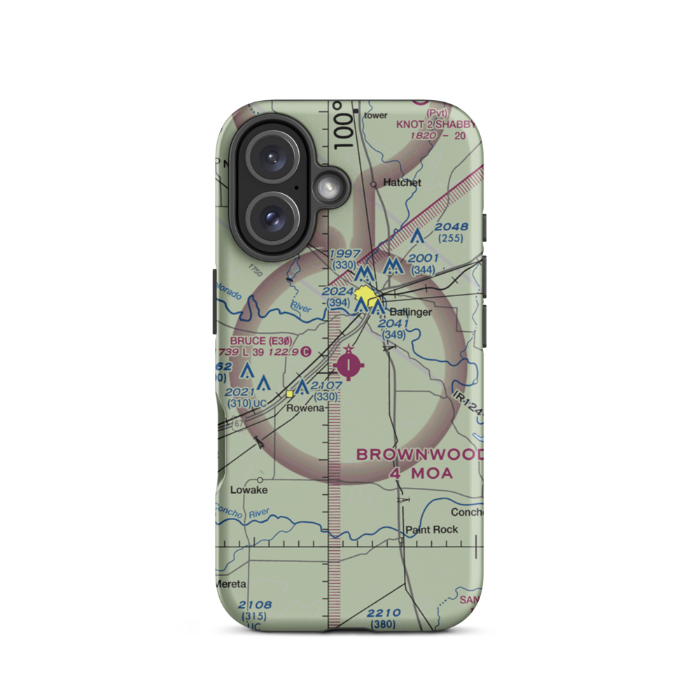 Bruce Field (E30) VFR Sectional  Tough iPhone Case iPhone 16 model shown