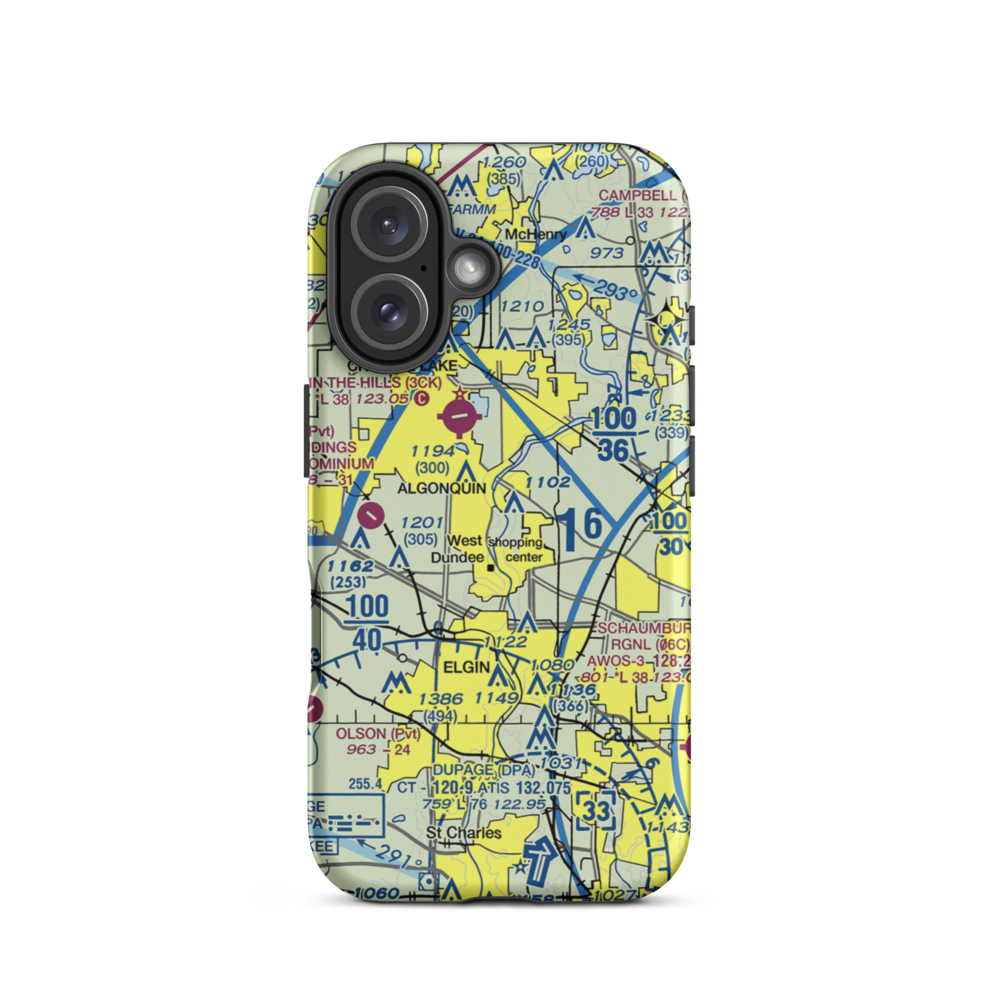 Brunner Airport (04LL) VFR Sectional  Tough iPhone Case iPhone 16 model shown
