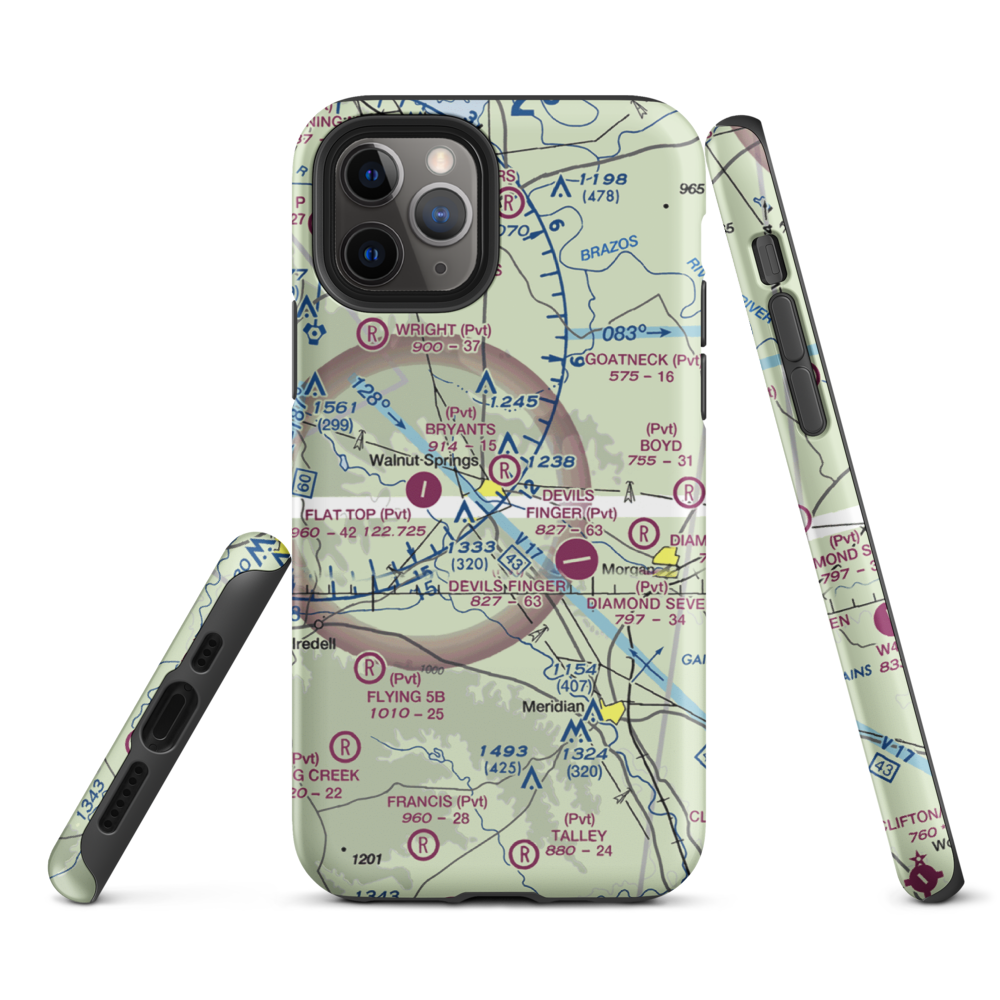 Bryant's Landing Airport (TS03) VFR Sectional  Tough iPhone Case iPhone 11 Pro model shown