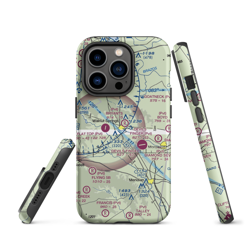 Bryant's Landing Airport (TS03) VFR Sectional  Tough iPhone Case iPhone 14 Pro model shown