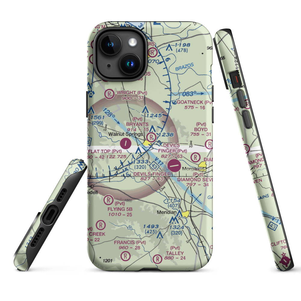 Bryant's Landing Airport (TS03) VFR Sectional  Tough iPhone Case iPhone 15 Plus model shown
