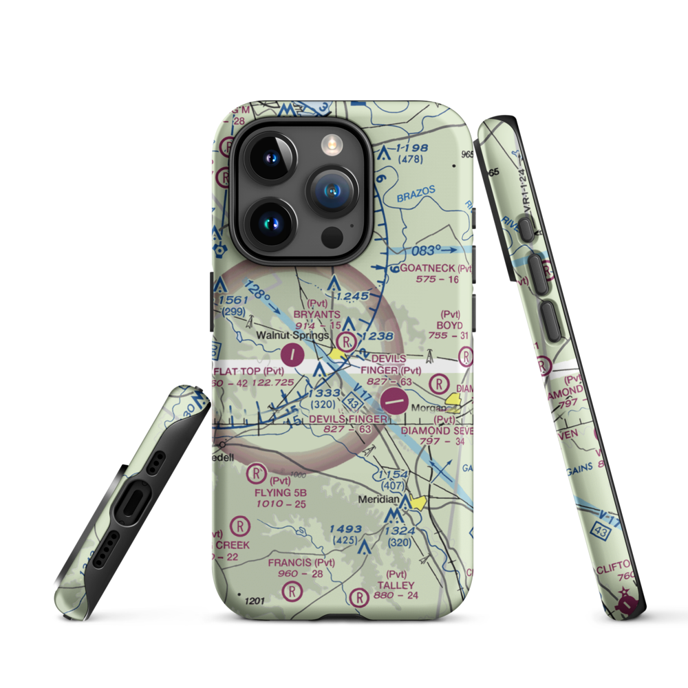 Bryant's Landing Airport (TS03) VFR Sectional  Tough iPhone Case iPhone 15 Pro model shown