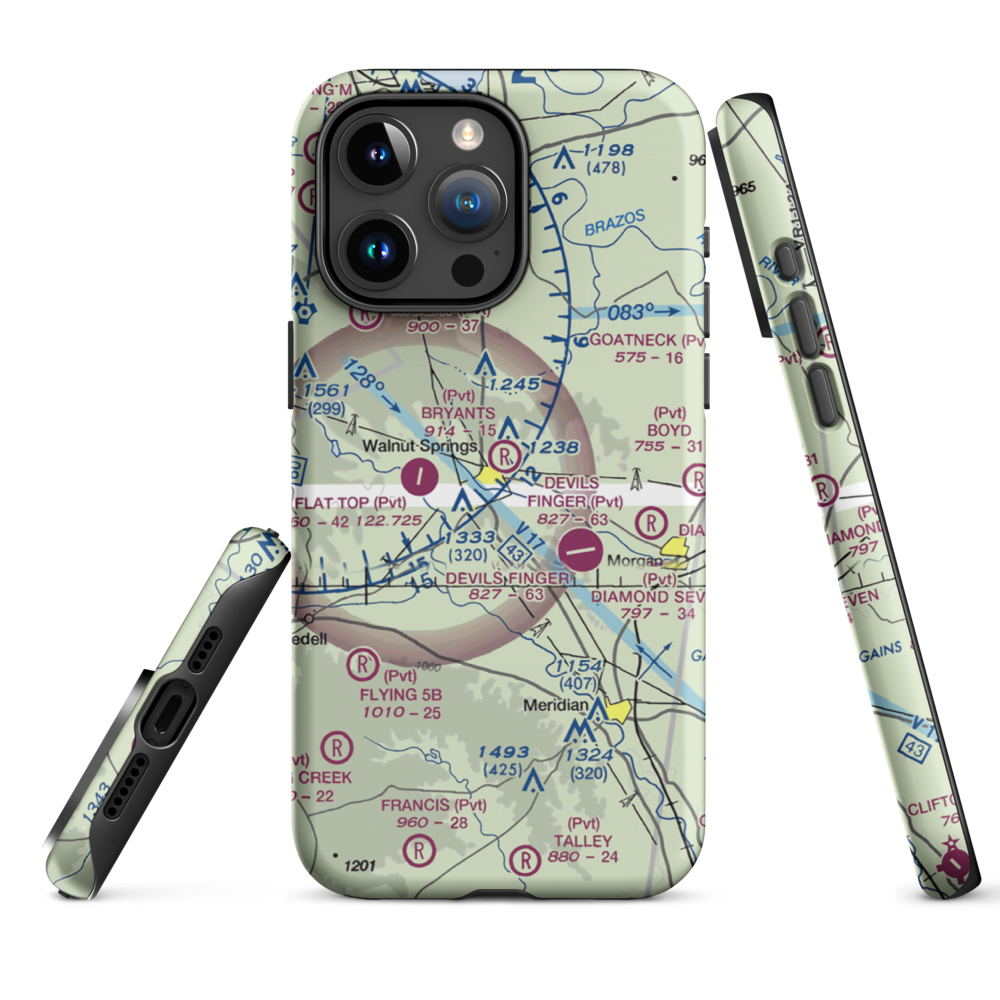 Bryant's Landing Airport (TS03) VFR Sectional  Tough iPhone Case iPhone 15 Pro Max model shown