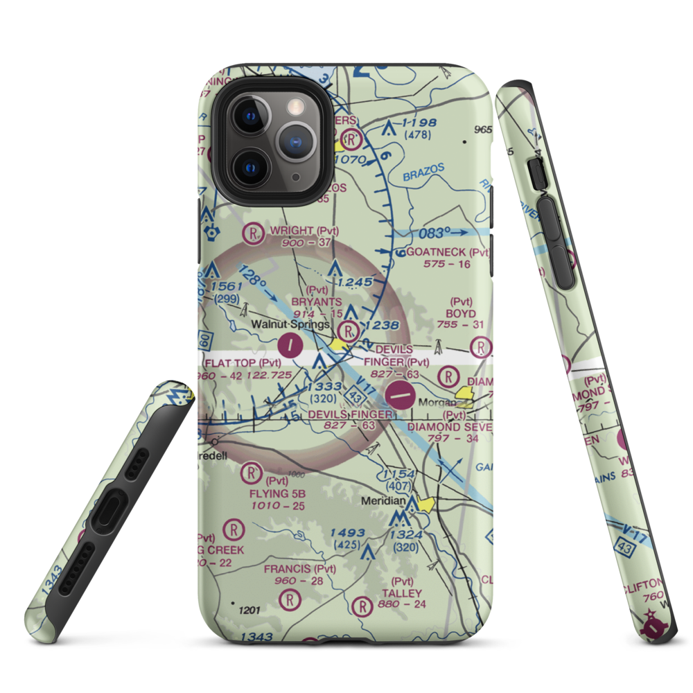 Bryant's Landing Airport (TS03) VFR Sectional  Tough iPhone Case iPhone 11 Pro Max model shown