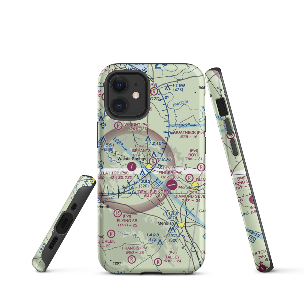 Bryant's Landing Airport (TS03) VFR Sectional  Tough iPhone Case iPhone 12 mini model shown
