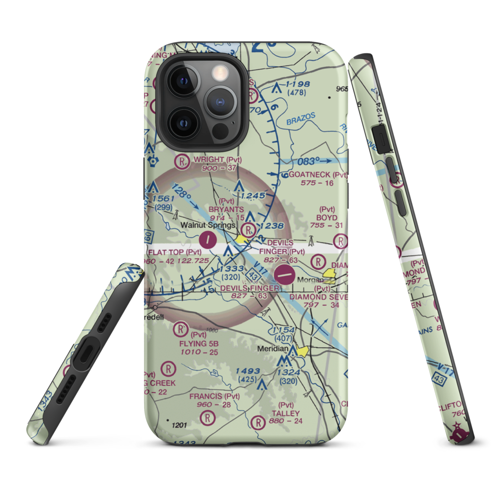 Bryant's Landing Airport (TS03) VFR Sectional  Tough iPhone Case iPhone 12 Pro Max model shown