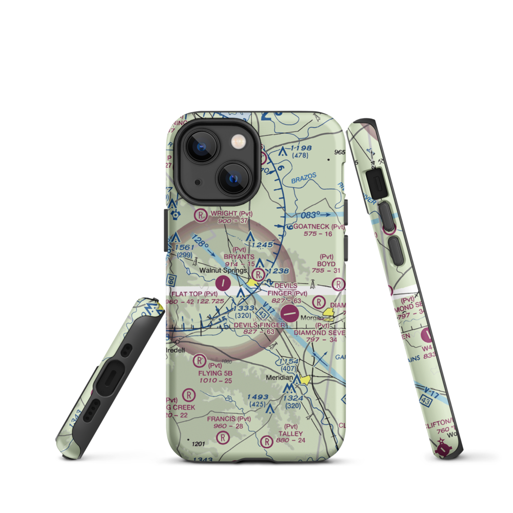 Bryant's Landing Airport (TS03) VFR Sectional  Tough iPhone Case iPhone 13 mini model shown