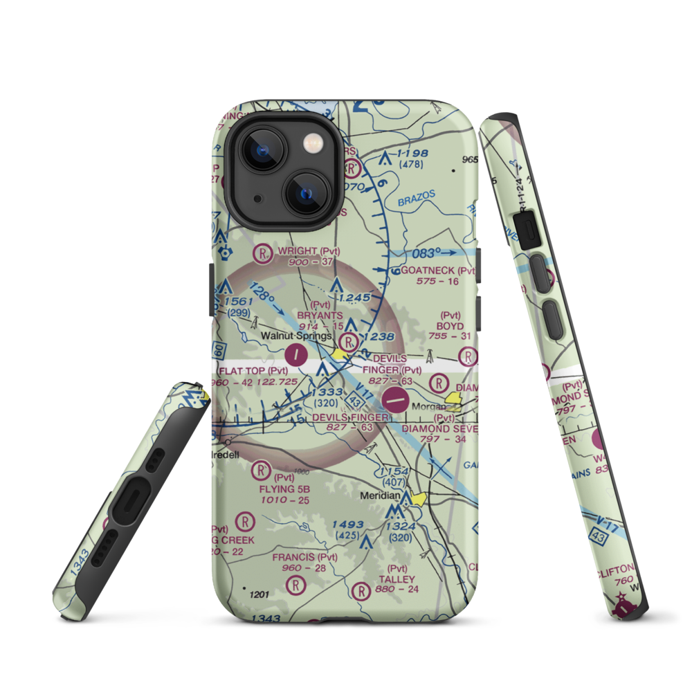 Bryant's Landing Airport (TS03) VFR Sectional  Tough iPhone Case iPhone 13 model shown