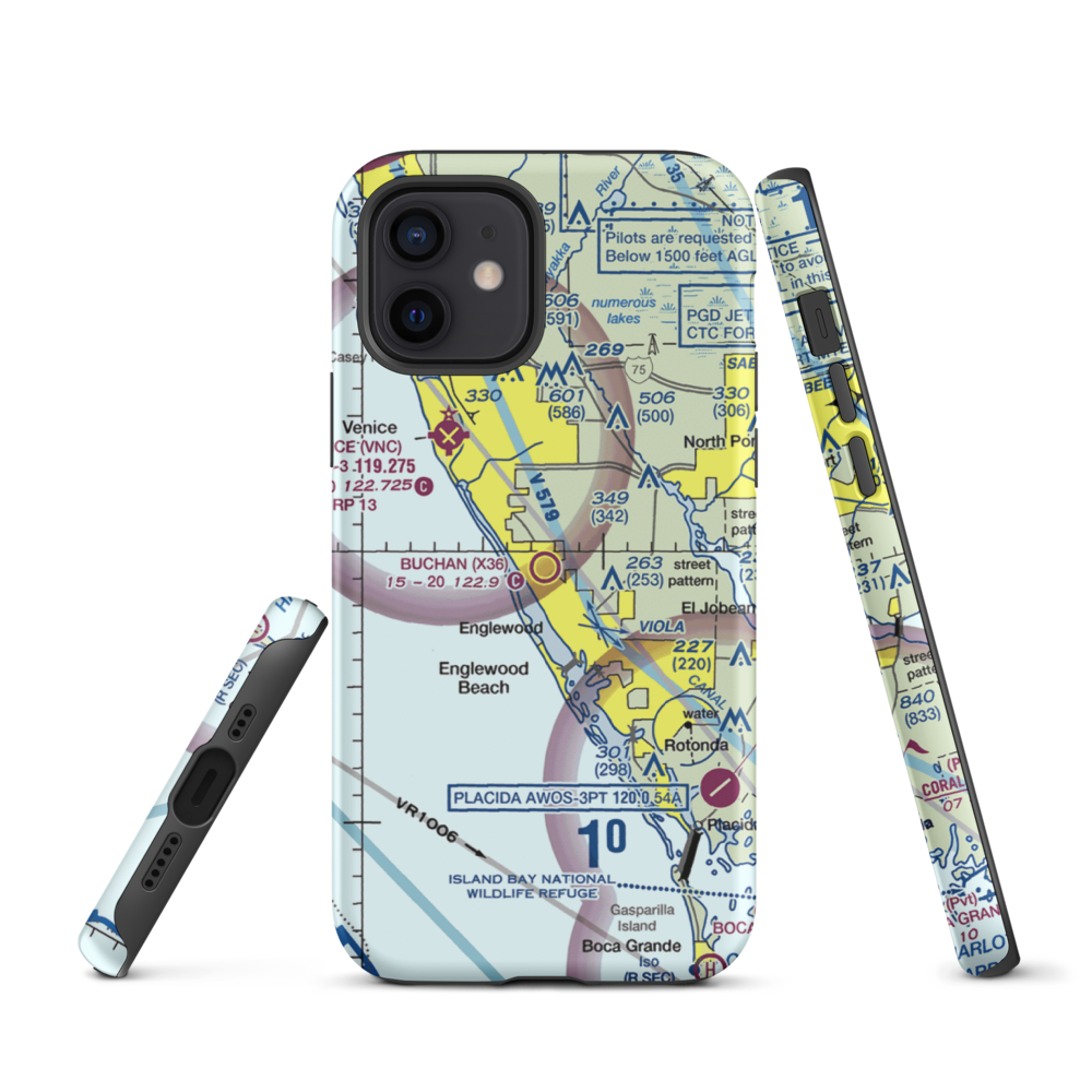 Buchan Airport (X36) VFR Sectional  Tough iPhone Case iPhone 12 model shown