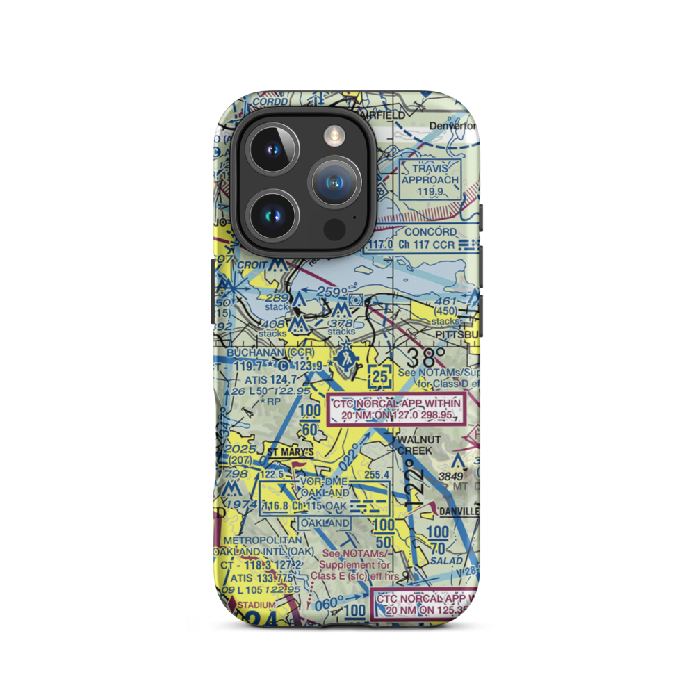Buchanan Field (CCR) VFR Sectional  Tough iPhone Case iPhone 16 Pro model shown