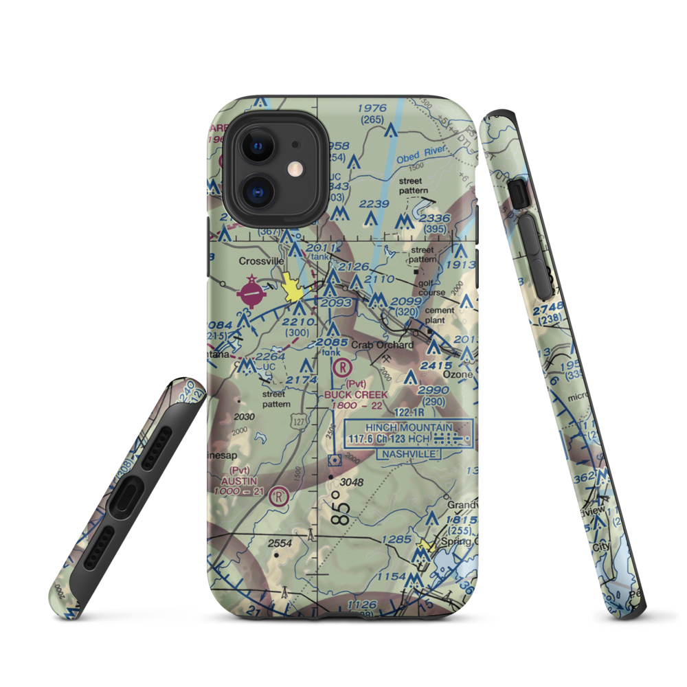 Buck Creek Ranch Airport (4TN2) VFR Sectional  Tough iPhone Case iPhone 11 model shown