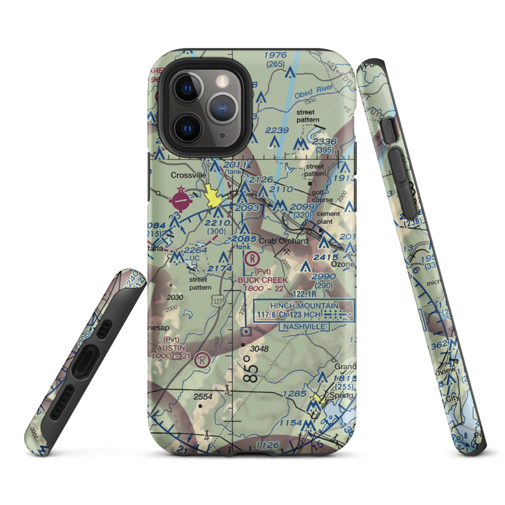 Buck Creek Ranch Airport (4TN2) VFR Sectional  Tough iPhone Case iPhone 11 Pro model shown