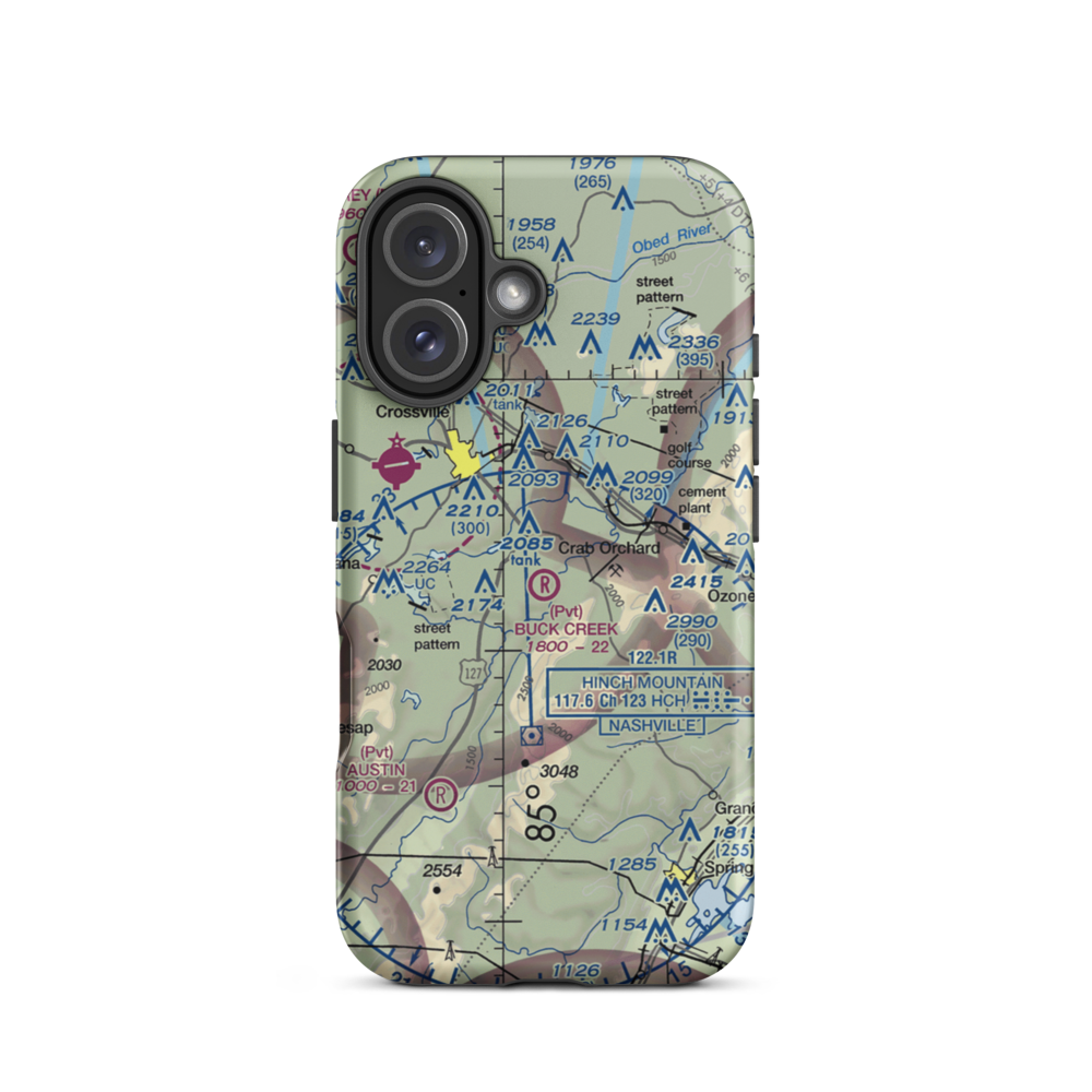 Buck Creek Ranch Airport (4TN2) VFR Sectional  Tough iPhone Case iPhone 16 model shown