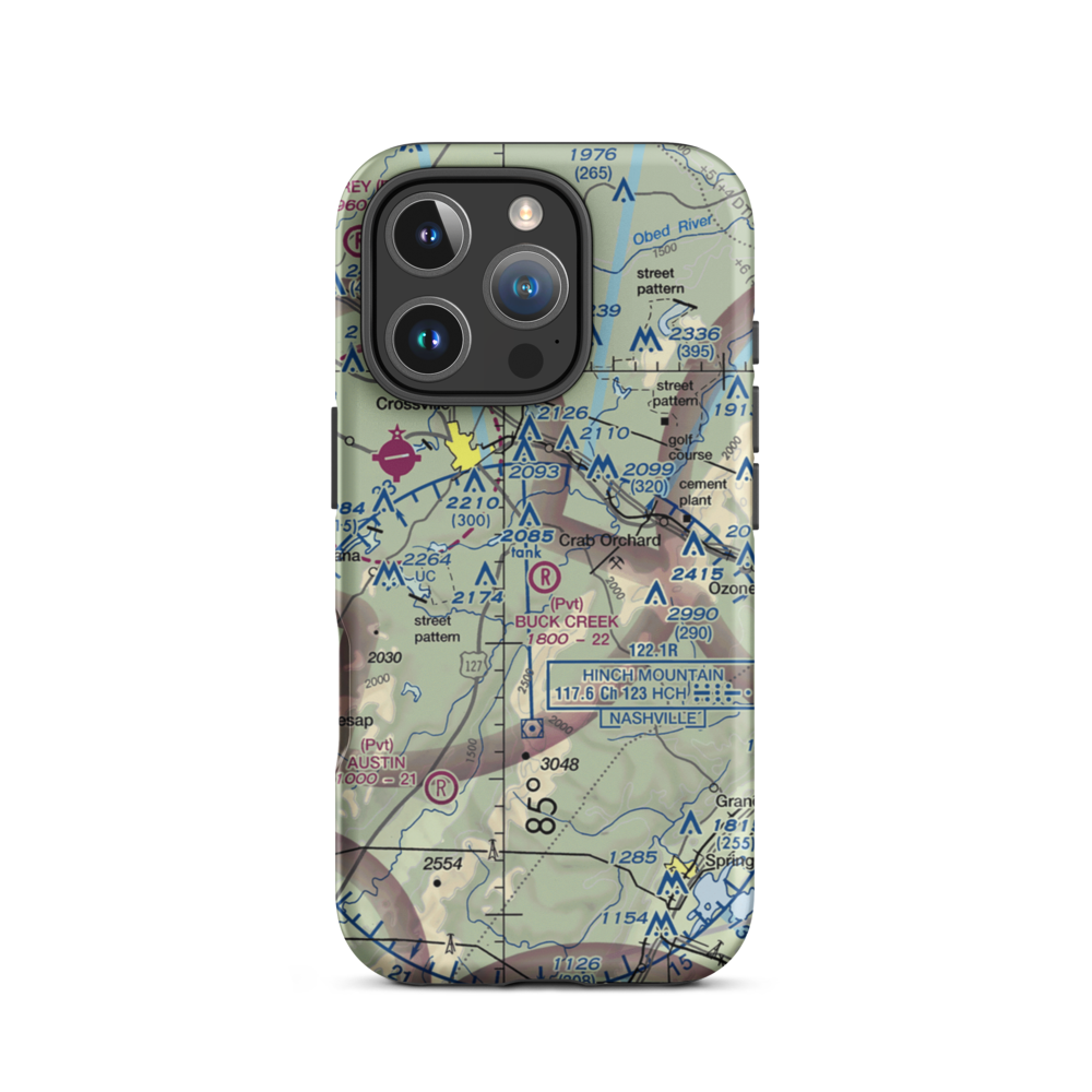 Buck Creek Ranch Airport (4TN2) VFR Sectional  Tough iPhone Case iPhone 16 Pro model shown