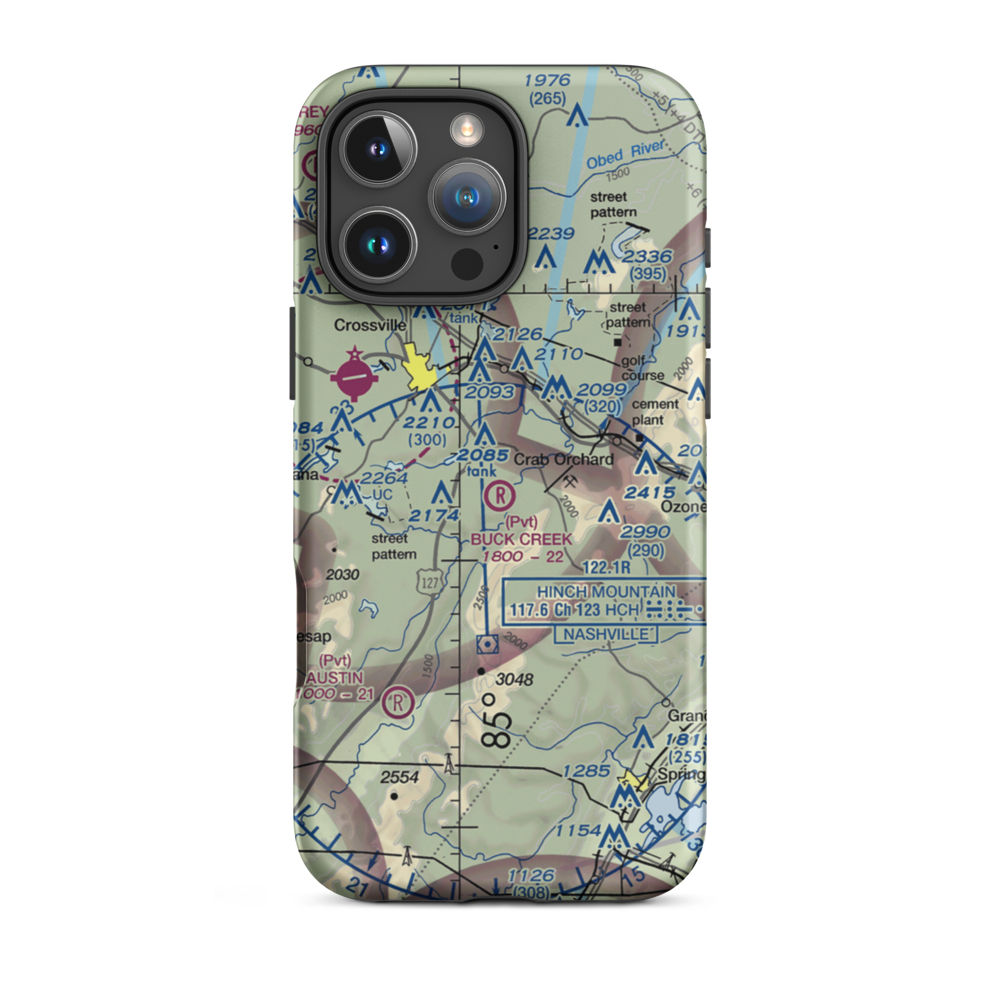 Buck Creek Ranch Airport (4TN2) VFR Sectional  Tough iPhone Case iPhone 16 Pro Max model shown