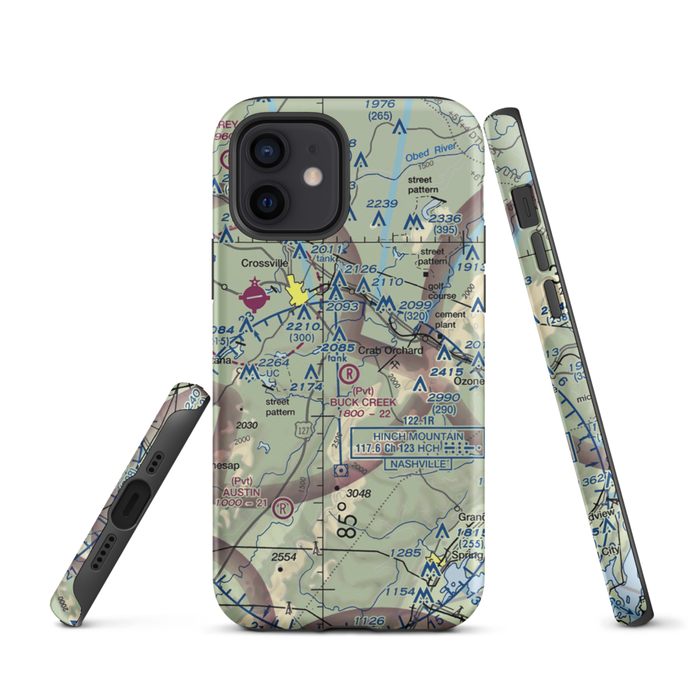 Buck Creek Ranch Airport (4TN2) VFR Sectional  Tough iPhone Case iPhone 12 model shown
