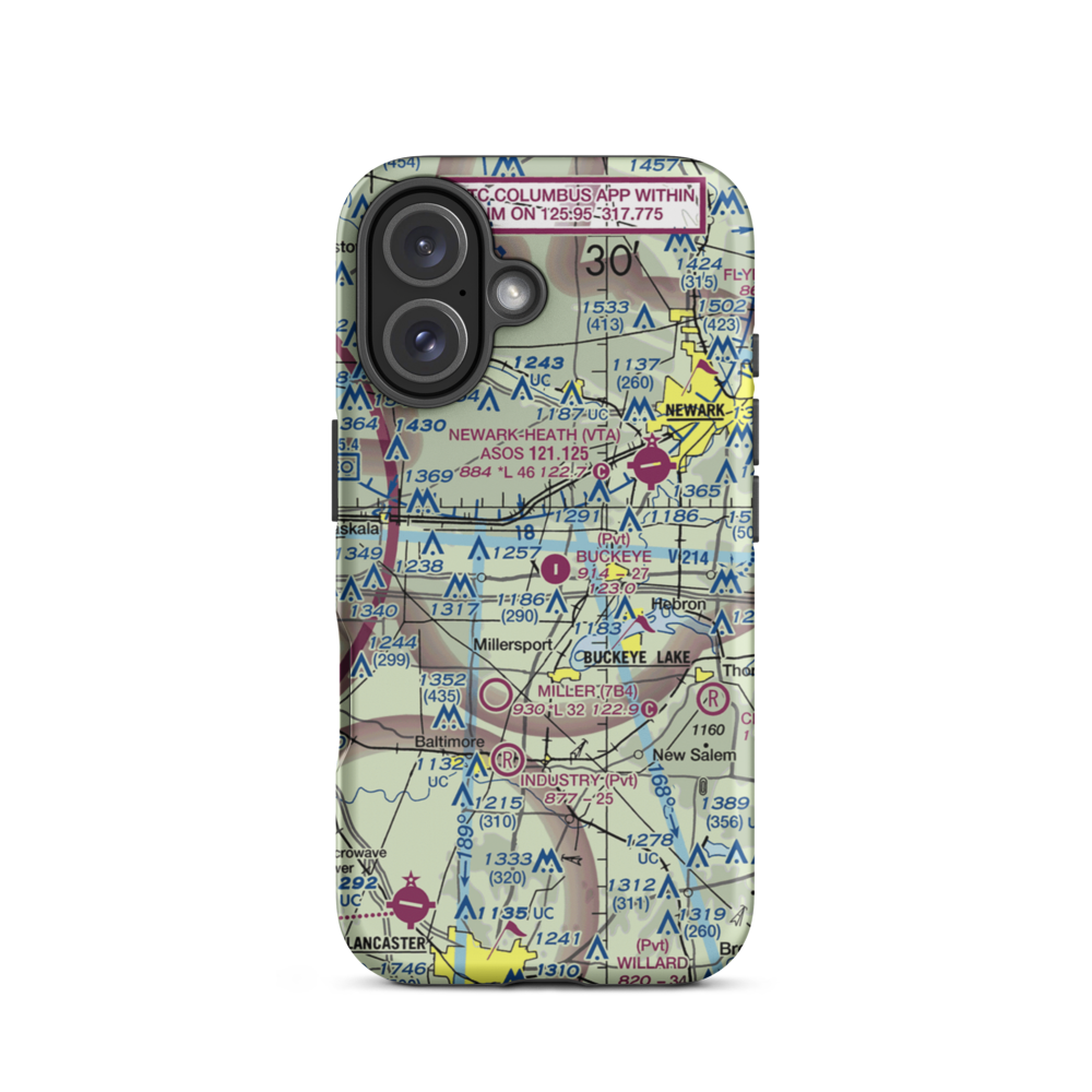 Buckeye Executive Airport (9OA5) VFR Sectional  Tough iPhone Case iPhone 16 model shown