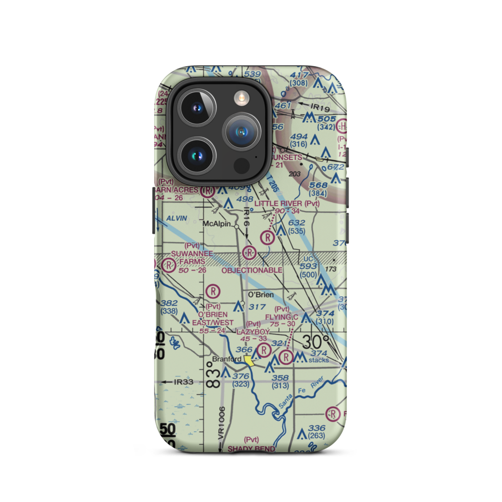 Buckner Airport (8FD1) VFR Sectional  Tough iPhone Case iPhone 16 Pro model shown