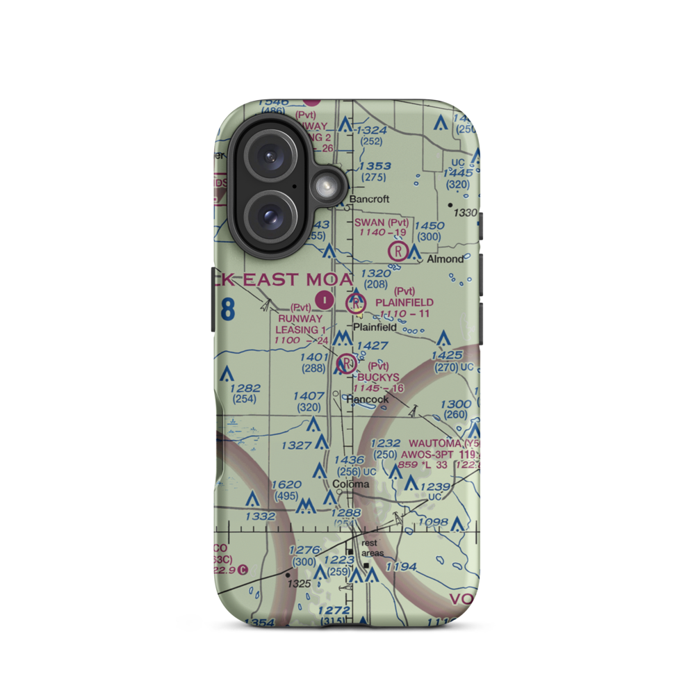 Bucky's Airpark (WN09) VFR Sectional  Tough iPhone Case iPhone 16 model shown