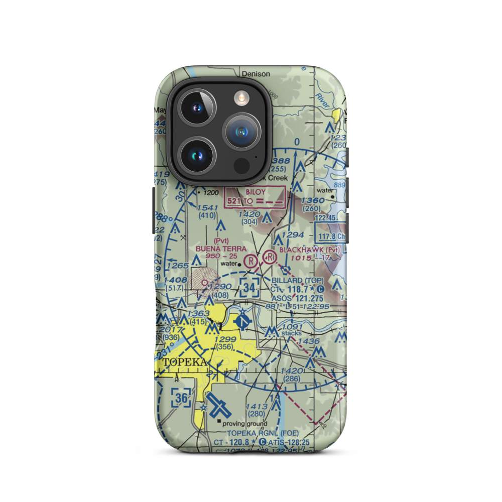 Buena Terra Airport (33KS) VFR Sectional  Tough iPhone Case iPhone 16 Pro model shown