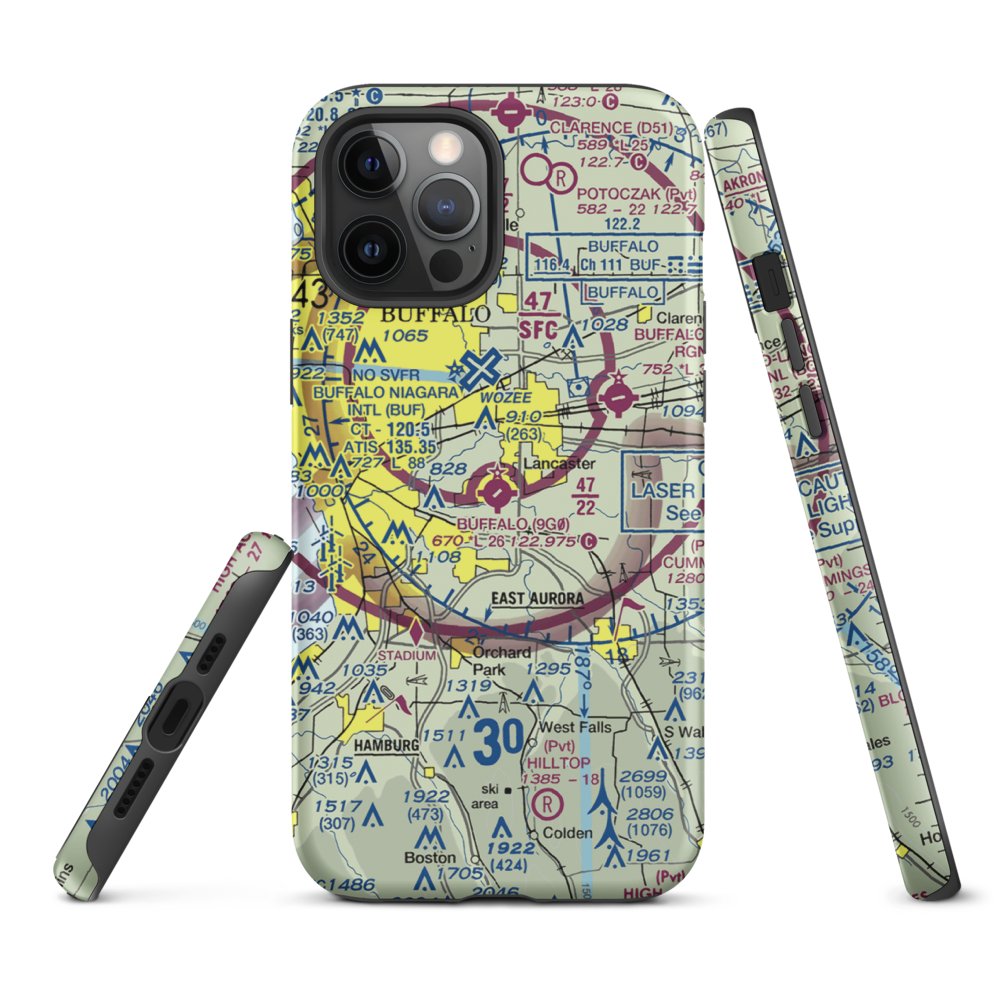 Buffalo Airfield (9G0) VFR Sectional  Tough iPhone Case iPhone 12 Pro Max model shown