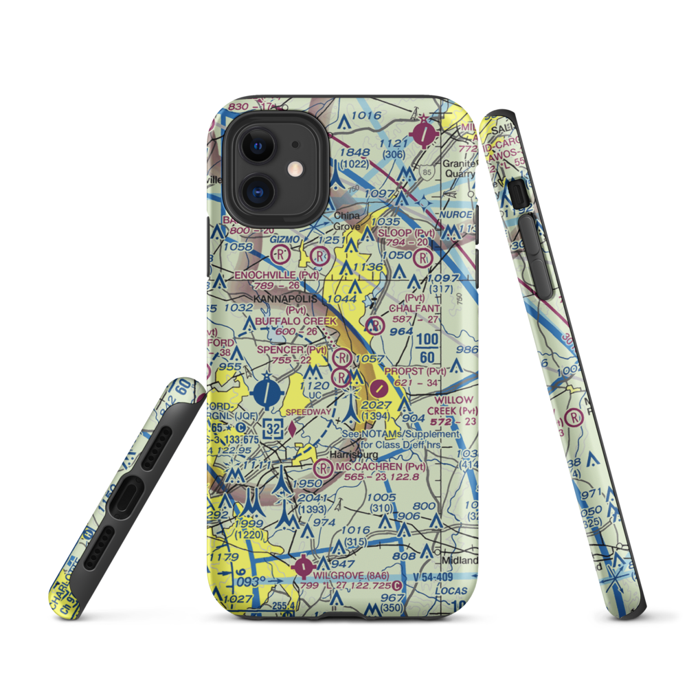 Buffalo Creek Airport (4NC8) VFR Sectional  Tough iPhone Case iPhone 11 model shown