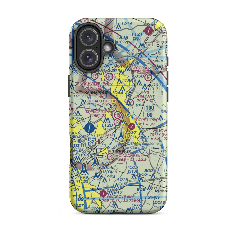 Buffalo Creek Airport (4NC8) VFR Sectional  Tough iPhone Case iPhone 16 Plus model shown