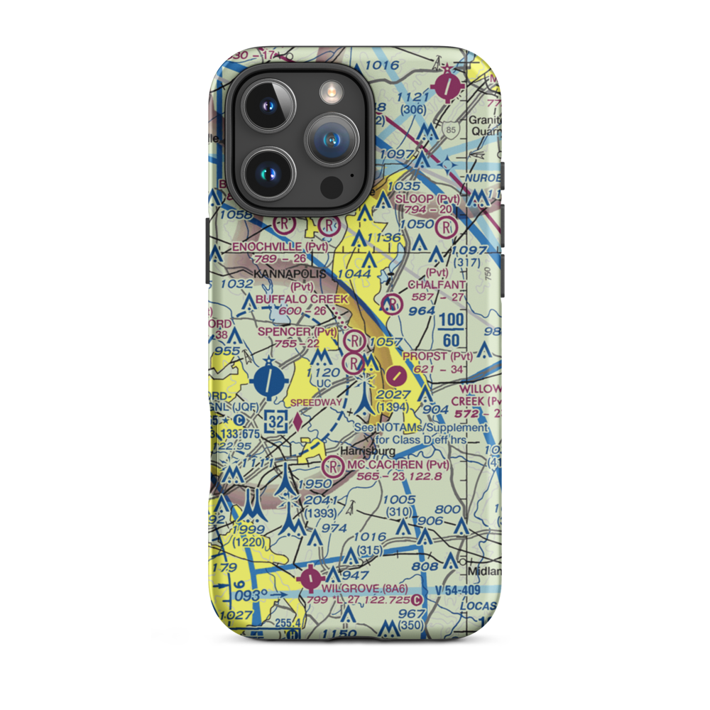 Buffalo Creek Airport (4NC8) VFR Sectional  Tough iPhone Case iPhone 16 Pro Max model shown