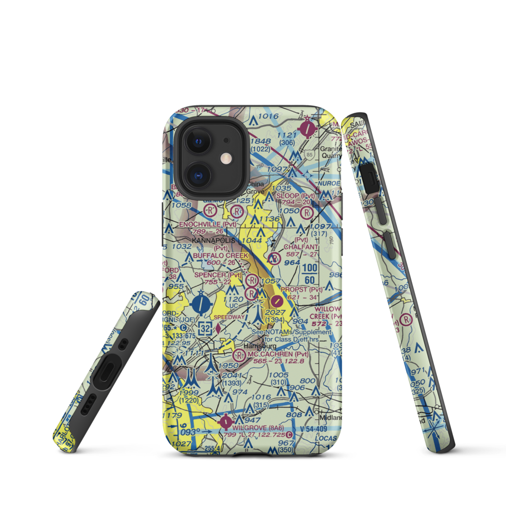 Buffalo Creek Airport (4NC8) VFR Sectional  Tough iPhone Case iPhone 12 mini model shown