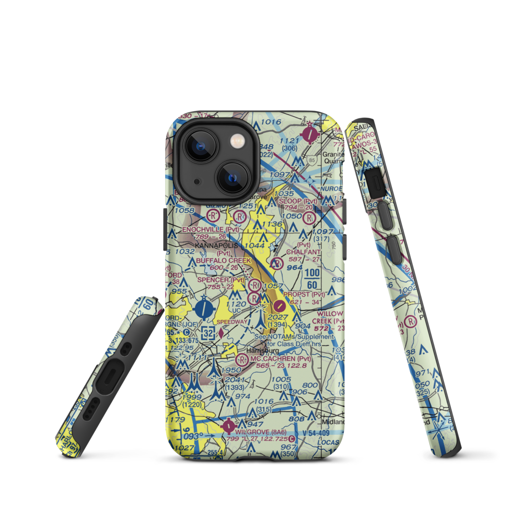 Buffalo Creek Airport (4NC8) VFR Sectional  Tough iPhone Case iPhone 13 mini model shown