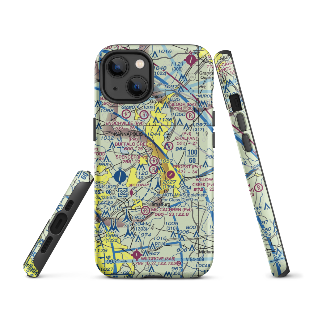 Buffalo Creek Airport (4NC8) VFR Sectional  Tough iPhone Case iPhone 13 model shown