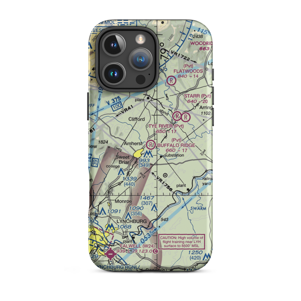 Buffalo Ridge Airport (8VG4) VFR Sectional  Tough iPhone Case iPhone 16 Pro Max model shown