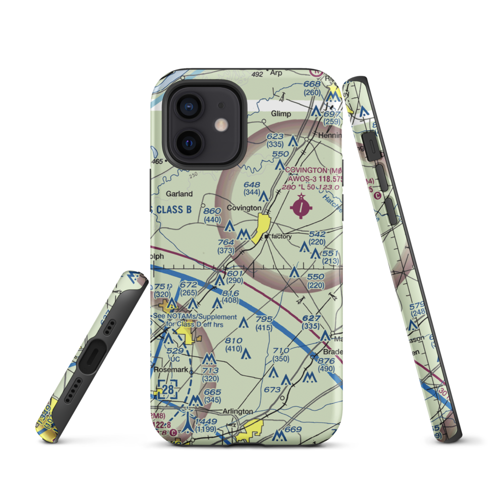 Bull Run Airport (8TN9) VFR Sectional  Tough iPhone Case iPhone 12 model shown