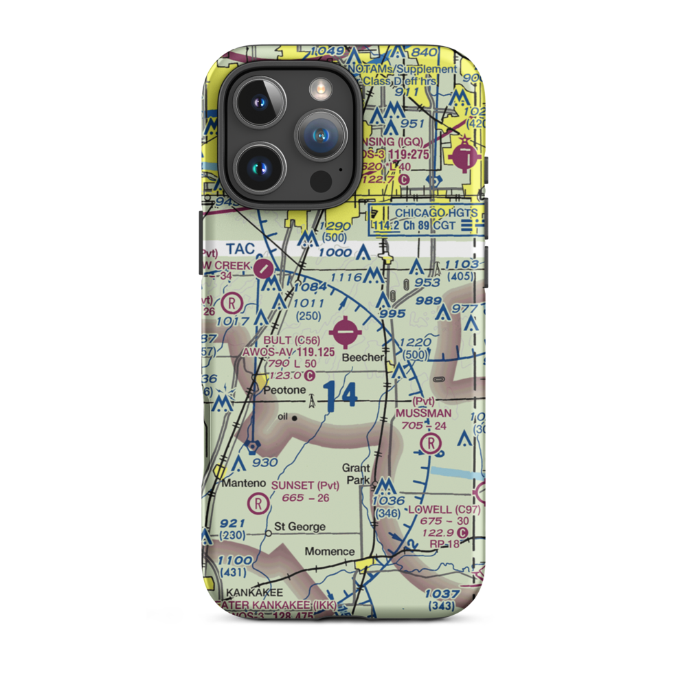 Bult Field (C56) VFR Sectional  Tough iPhone Case iPhone 16 Pro Max model shown