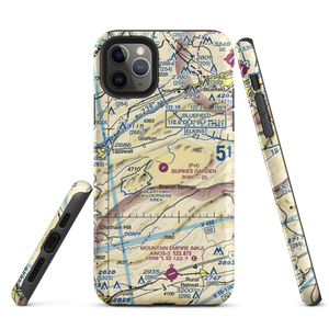 Burkes Garden Airport (VA07) VFR Sectional  Tough iPhone Case