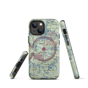 Burnett County Airport (RZN) VFR Sectional  Tough iPhone Case