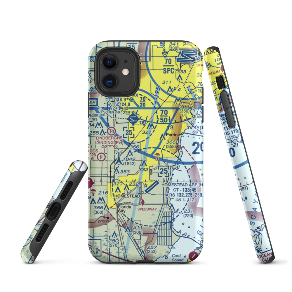 Burrs Strip (14FA) VFR Sectional  Tough iPhone Case iPhone 11 model shown