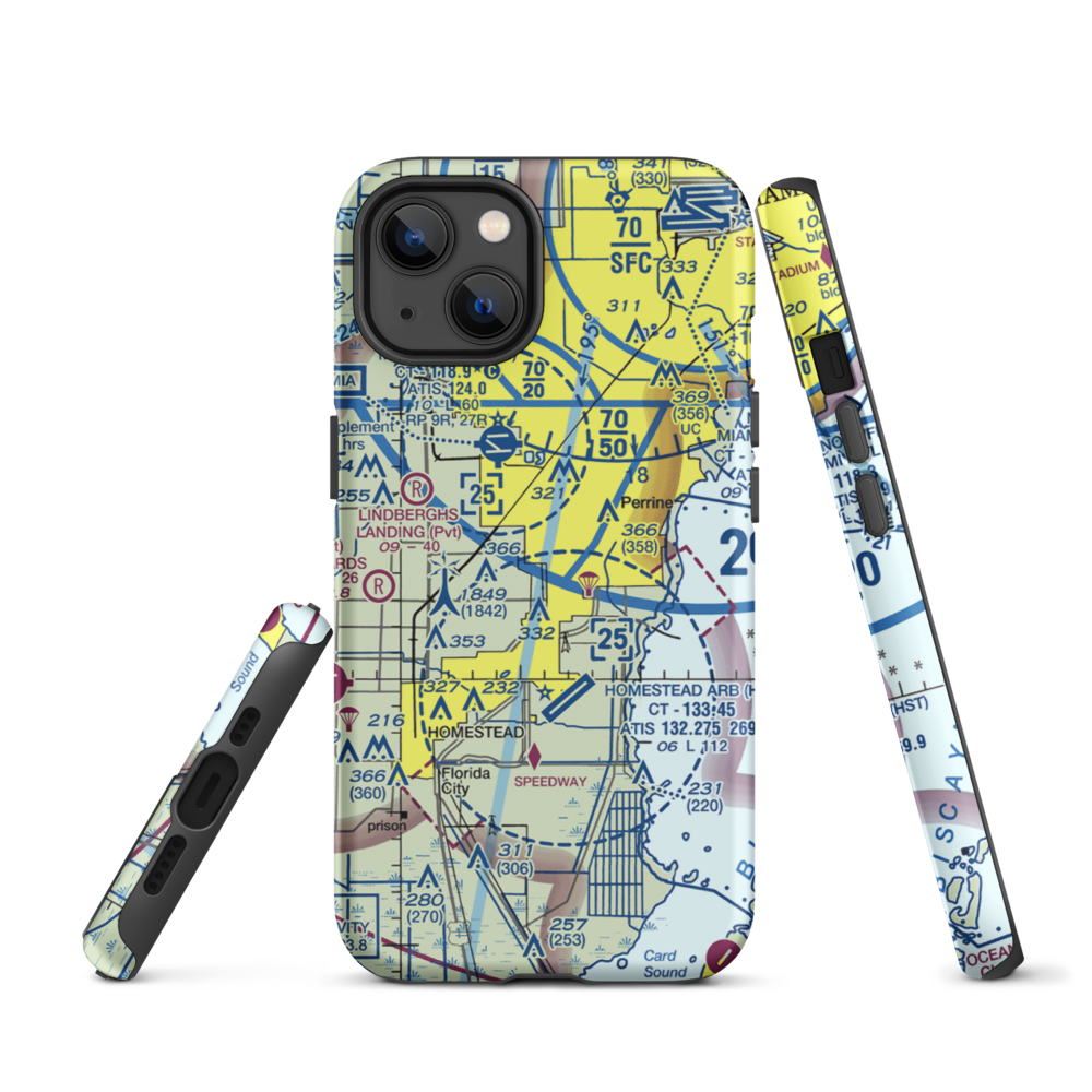 Burrs Strip (14FA) VFR Sectional  Tough iPhone Case iPhone 13 model shown