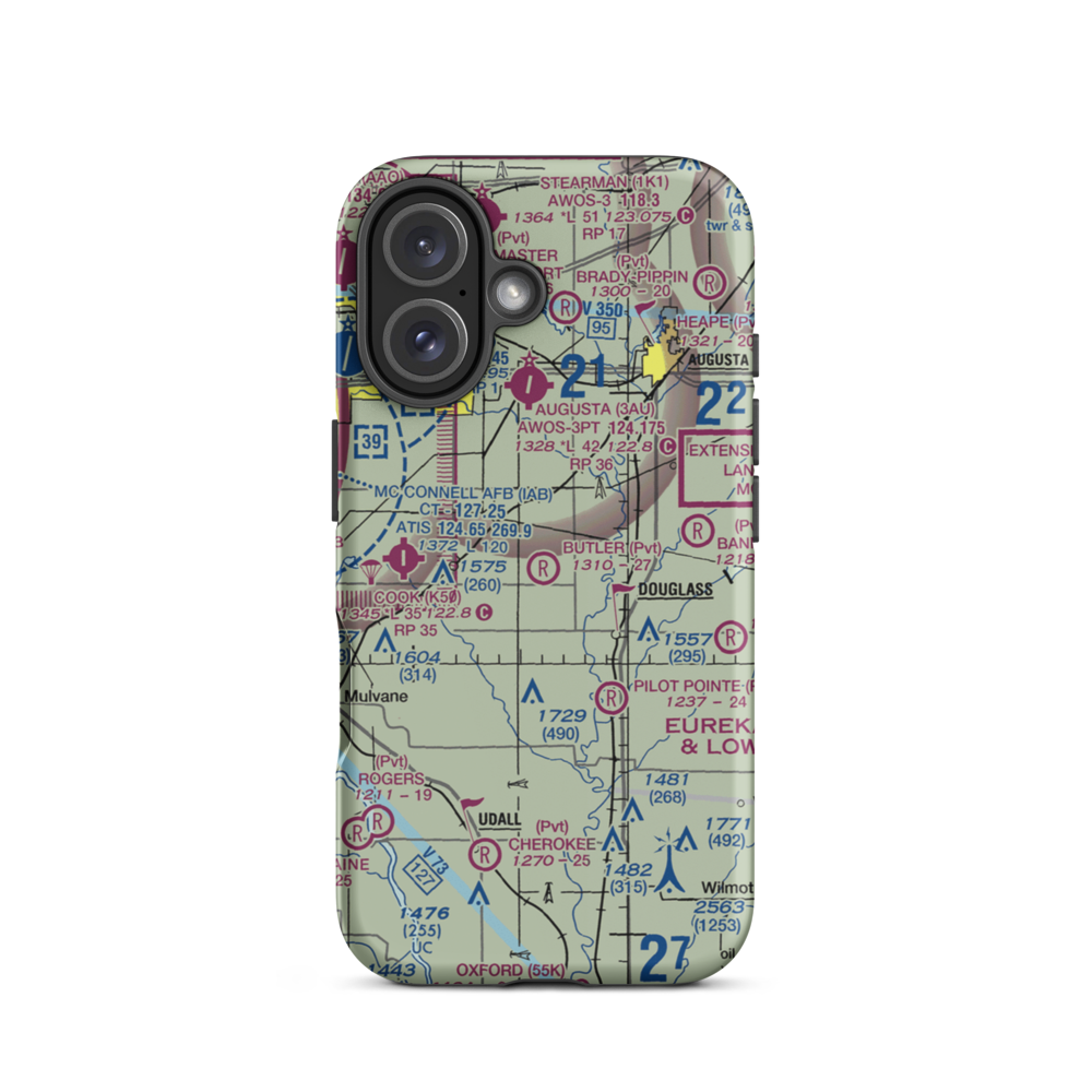 Butler Airpark (4KS7) VFR Sectional  Tough iPhone Case iPhone 16 model shown