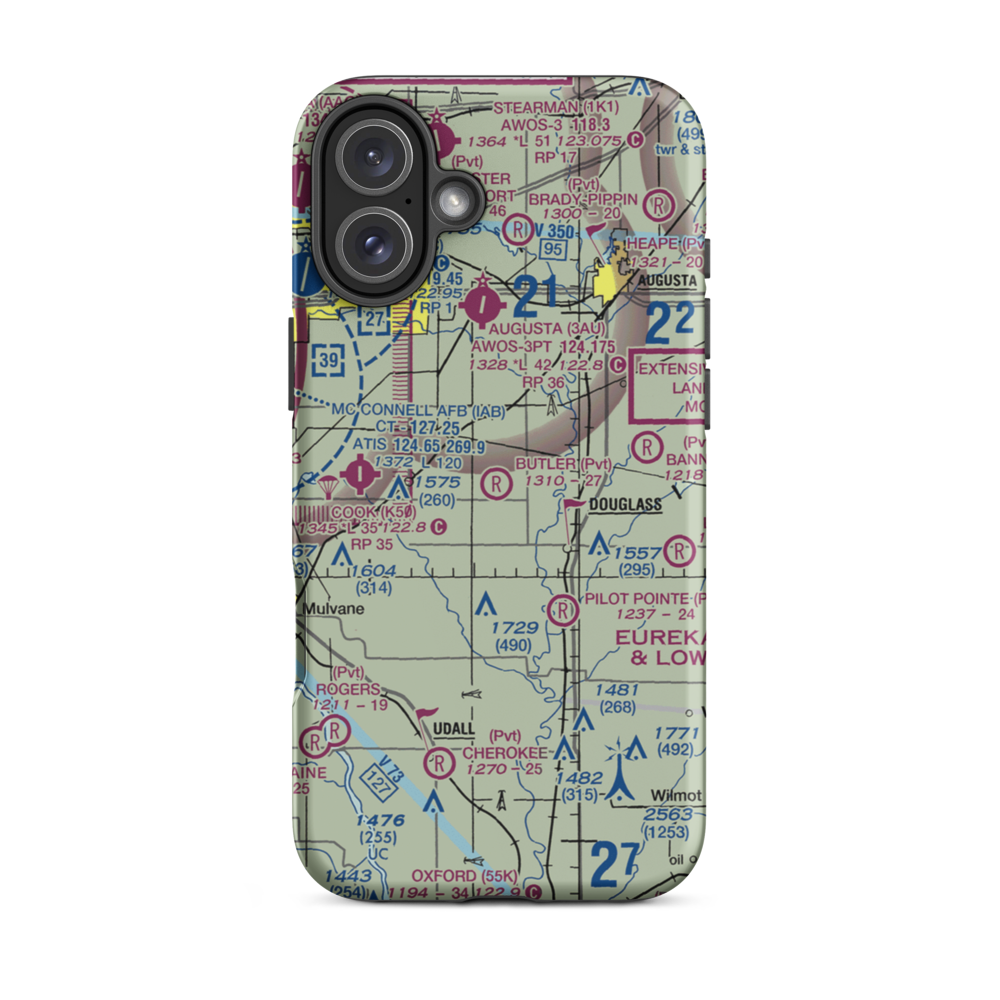 Butler Airpark (4KS7) VFR Sectional  Tough iPhone Case iPhone 16 Plus model shown