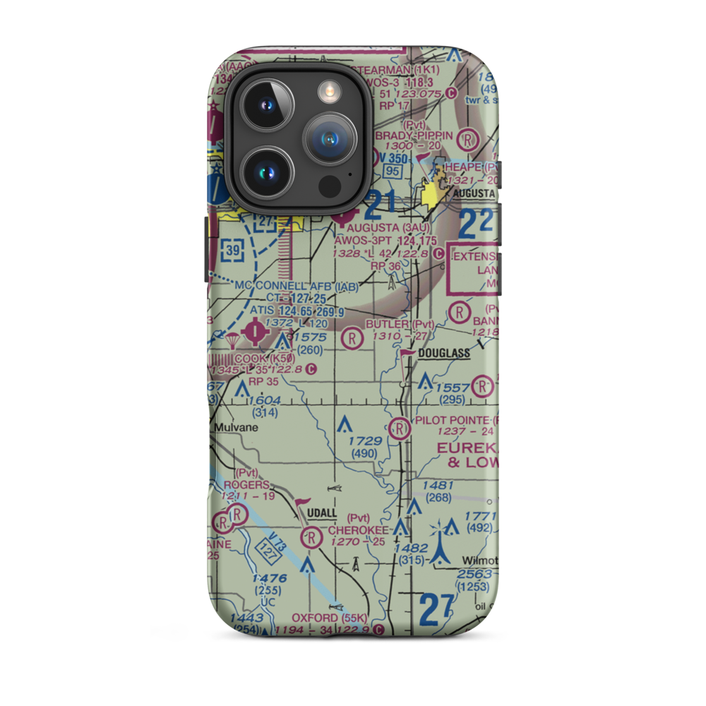 Butler Airpark (4KS7) VFR Sectional  Tough iPhone Case iPhone 16 Pro Max model shown