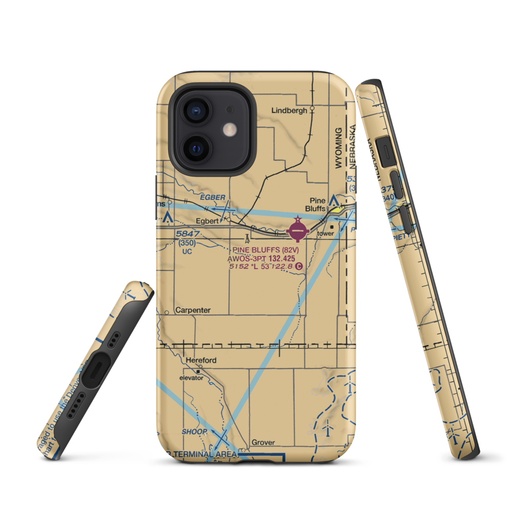 Butler Airport (WY19) VFR Sectional  Tough iPhone Case iPhone 12 model shown
