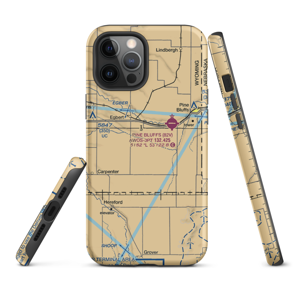 Butler Airport (WY19) VFR Sectional  Tough iPhone Case iPhone 12 Pro Max model shown