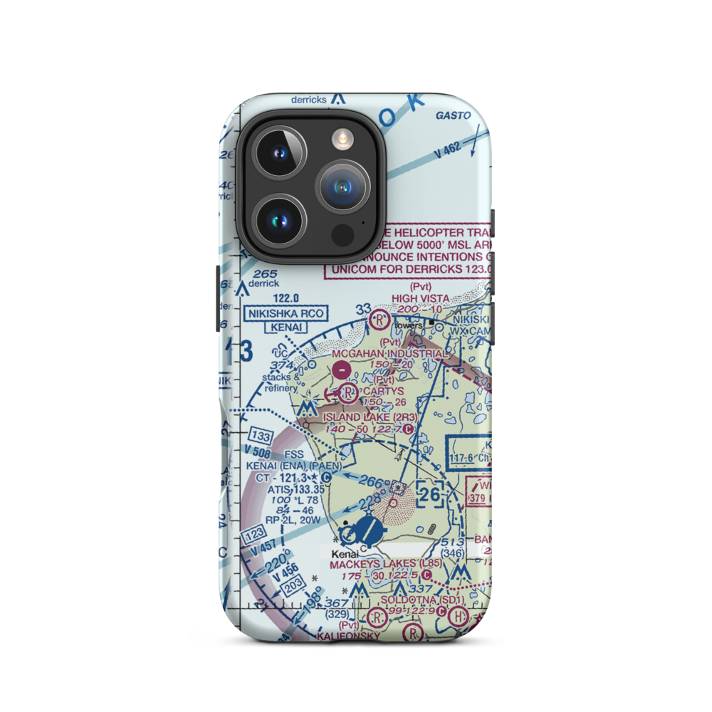 Butler Aviation Airport (6AK3) VFR Sectional  Tough iPhone Case iPhone 16 Pro model shown
