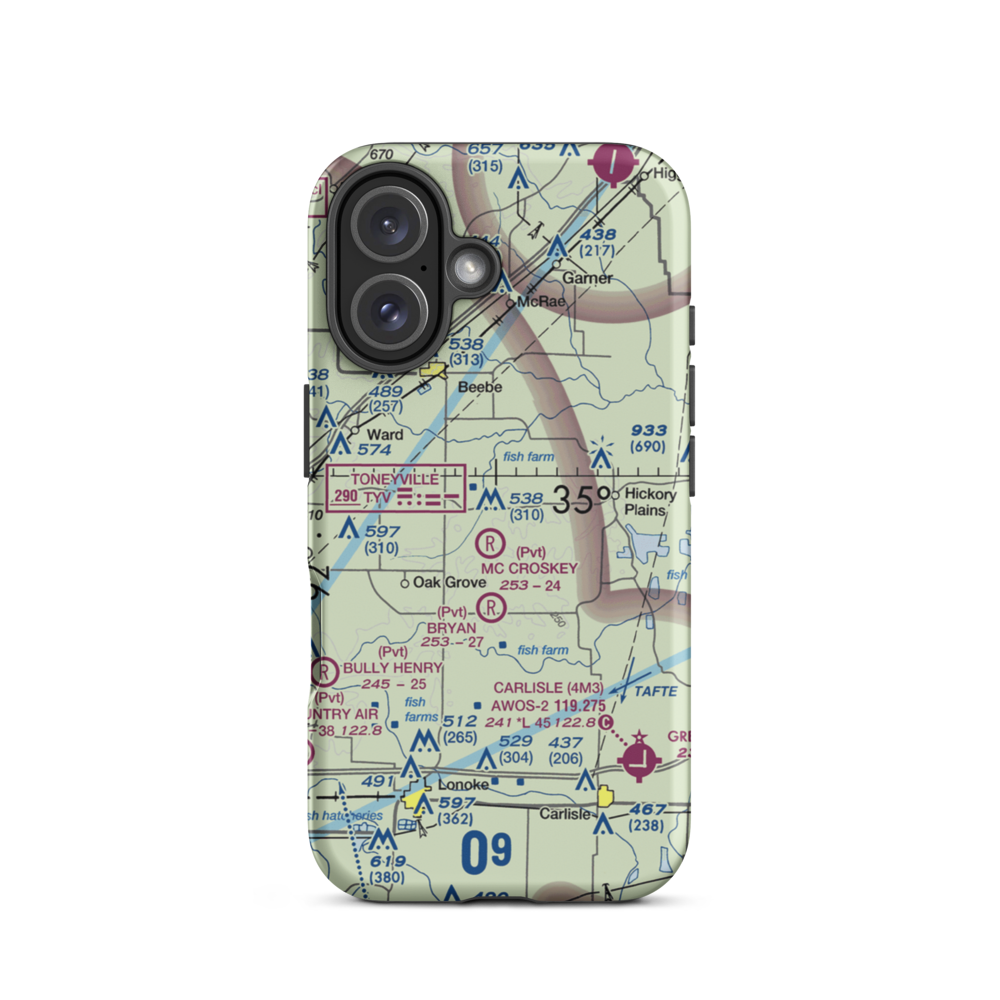 Butlerville Field (BUTL) VFR Sectional  Tough iPhone Case iPhone 16 model shown