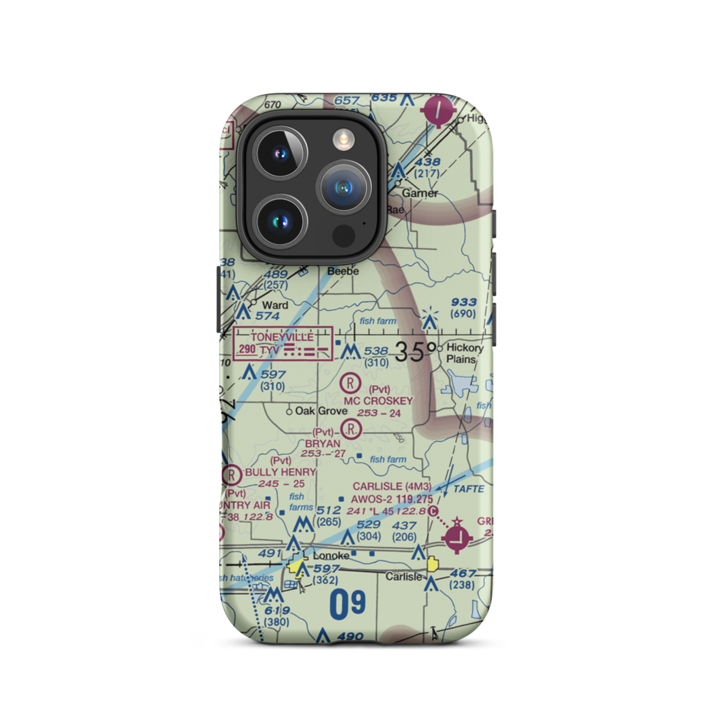 Butlerville Field (BUTL) VFR Sectional  Tough iPhone Case iPhone 16 Pro model shown