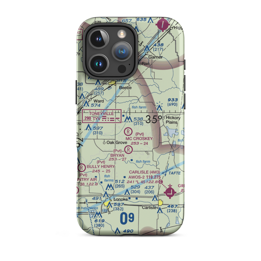 Butlerville Field (BUTL) VFR Sectional  Tough iPhone Case iPhone 16 Pro Max model shown