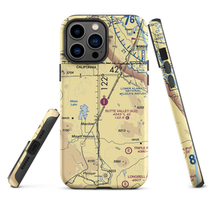 Butte Valley Airport (A32) VFR Sectional  Tough iPhone Case